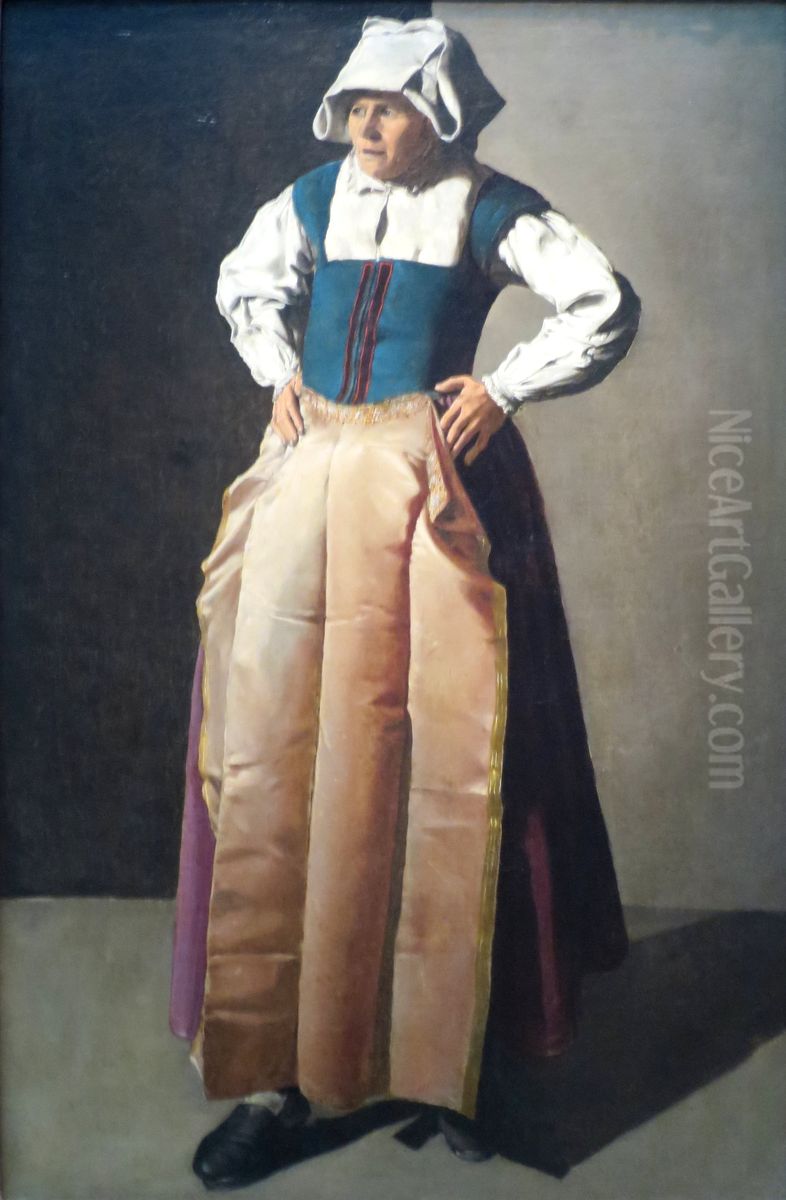 Old Woman Oil Painting by Georges de La Tour