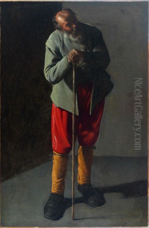 The Old Man Oil Painting by Georges de La Tour