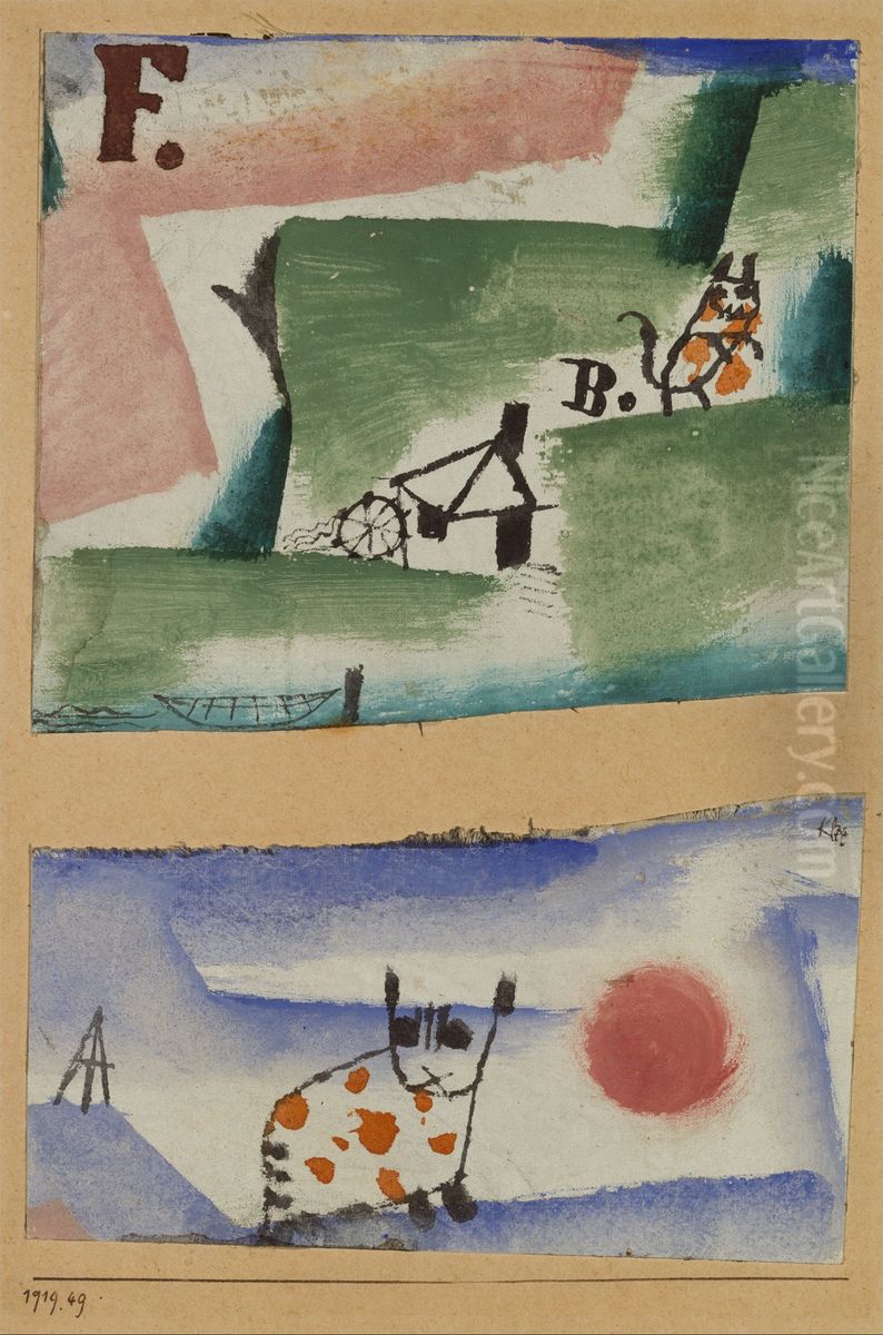 Tomcat's Turf Oil Painting by Paul Klee
