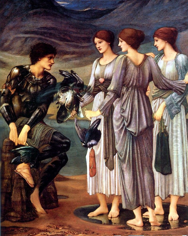 The Arming of Perseus Oil Painting by Edward Burne-Jones