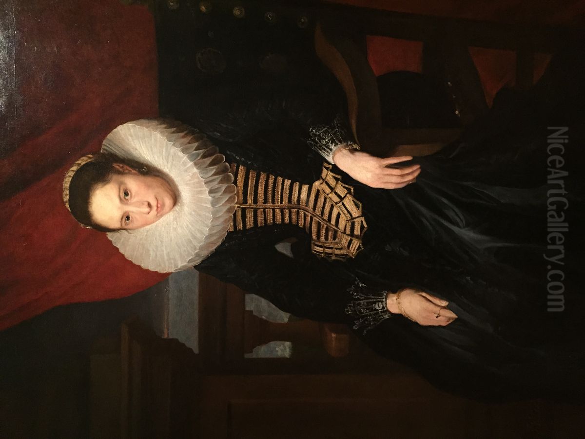 Portrait of an unknown woman Oil Painting by Sir Anthony Van Dyck