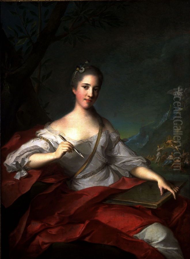 Madame Boudrey as a Muse Oil Painting by Jean-Marc Nattier