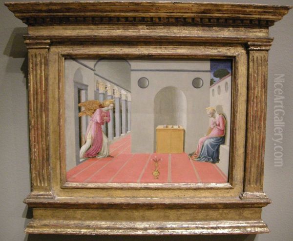 Annunciation Oil Painting by Pesellino