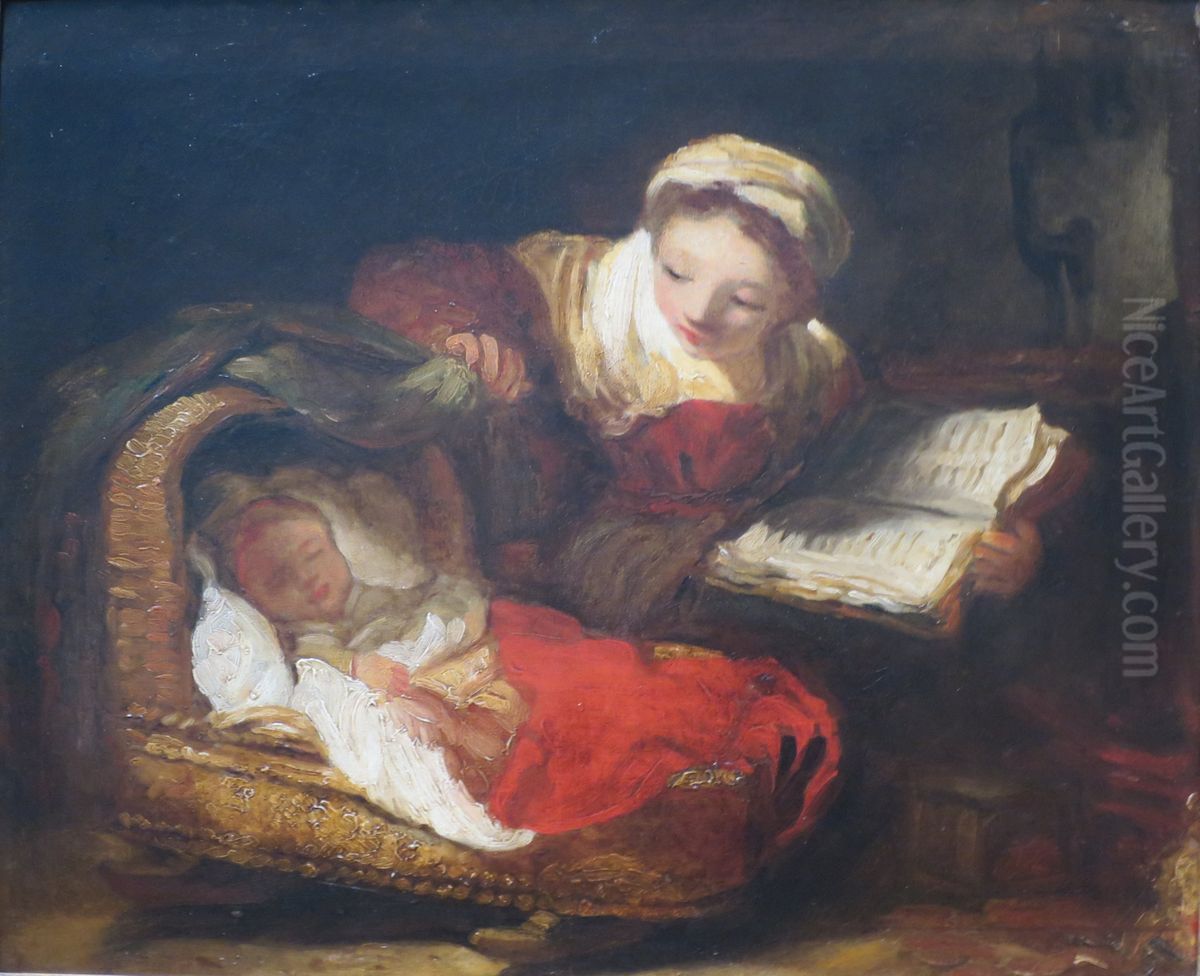 The Good Mother Oil Painting by Jean-Honore Fragonard The Good Mother Oil Painting by Jean-Honore Fragonard
