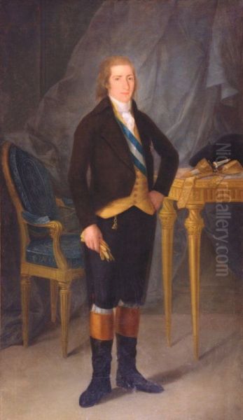 Conde de Castro-Terreno Oil Painting by Agustin Esteve