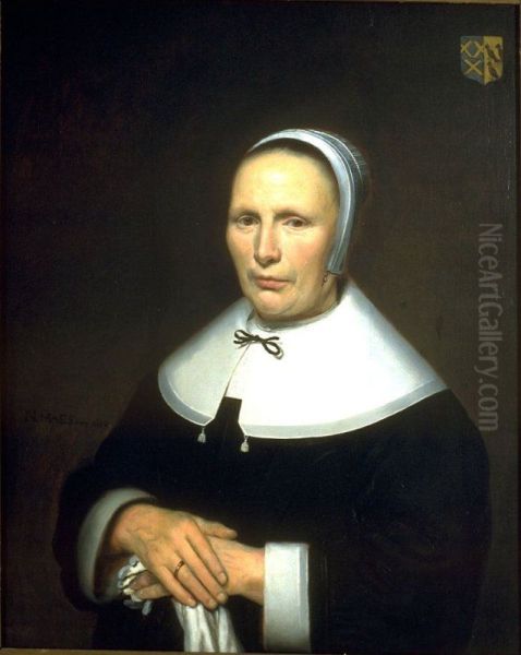 Portrait of an unknown woman Oil Painting by Nicolaes Maes