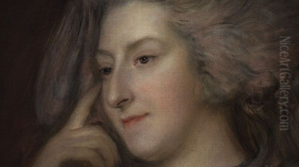 Mrs. Maria Anne Fitzherbert Oil Painting by Thomas Gainsborough