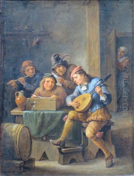 The Music Party Oil Painting by David Teniers the Younger