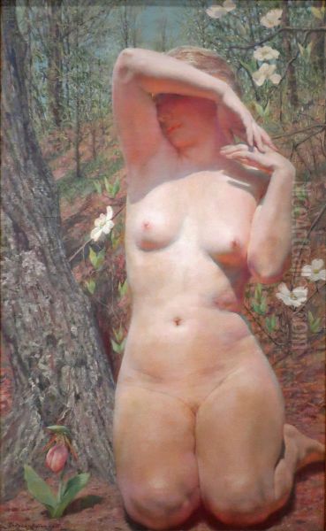 Cypripedia Oil Painting by William Sergeant Kendall