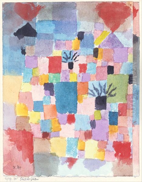 Southern Gardens Oil Painting by Paul Klee
