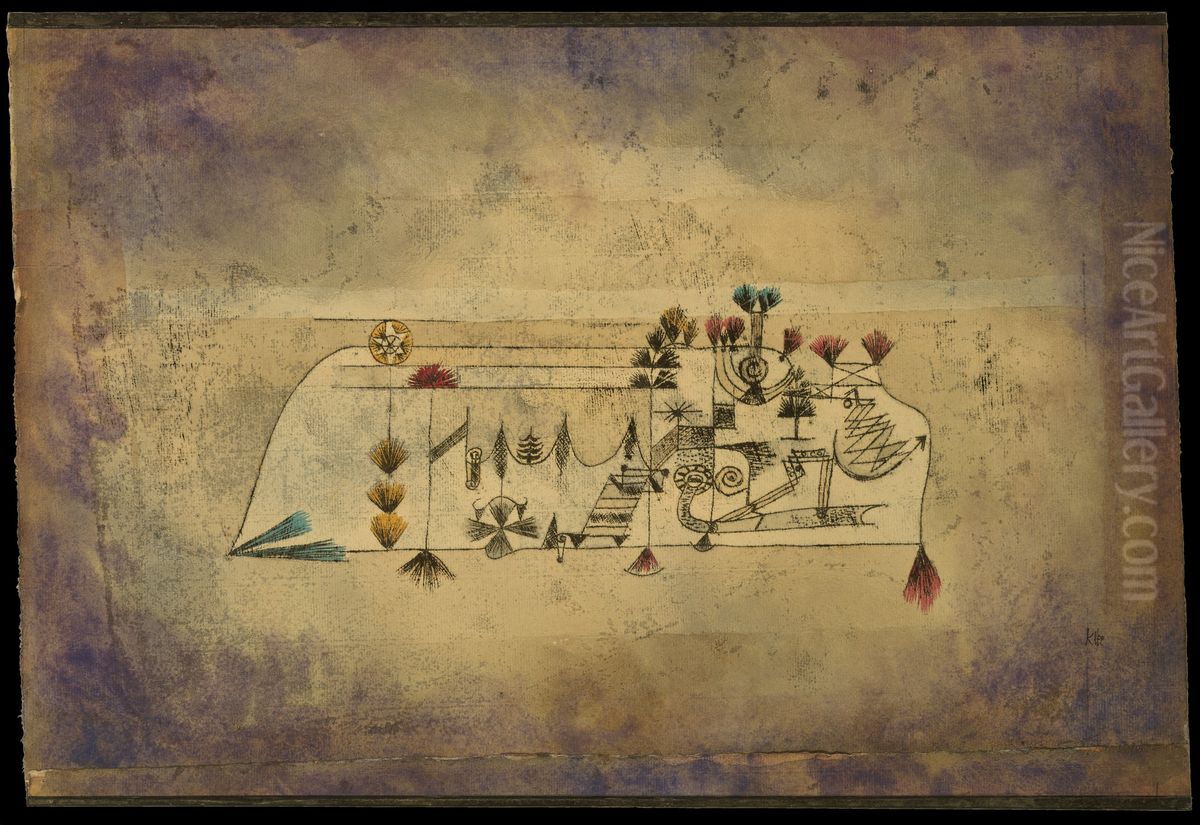 All Souls' Picture Oil Painting by Paul Klee