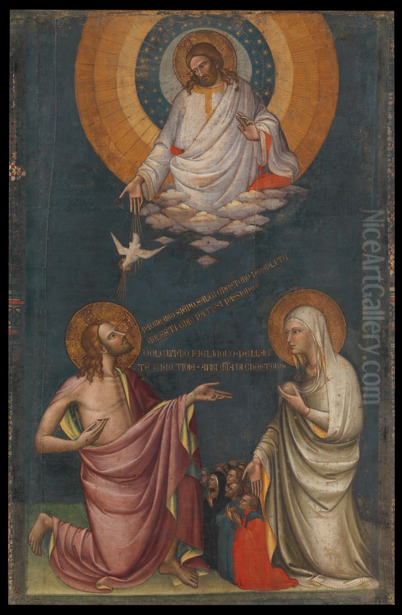 The Intercession of Christ and the Virgin Oil Painting by Lorenzo Monaco