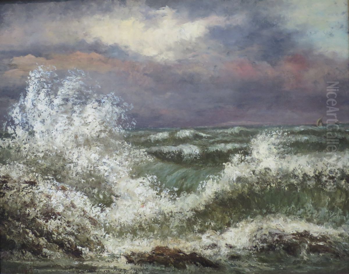 The Wave Oil Painting by Gustave Courbet