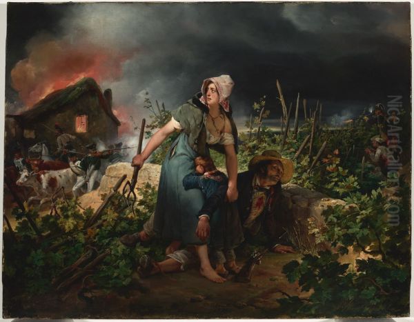 Scene de la campagne de France 1814 Oil Painting by Horace Vernet
