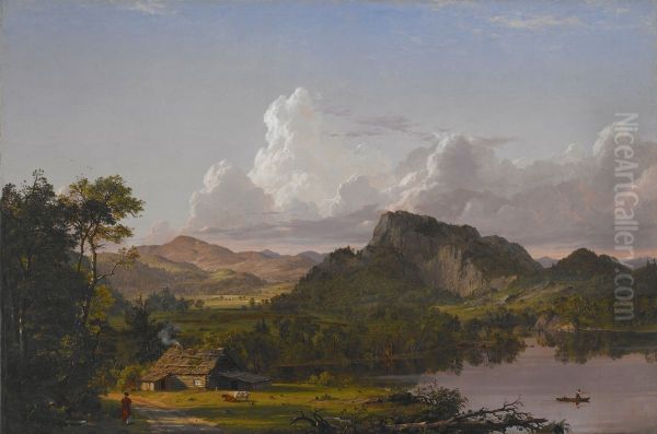 Home by the Lake Oil Painting by Frederic Edwin Church