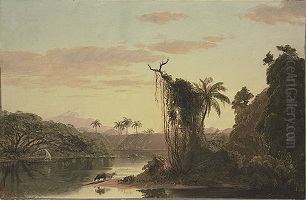 Summer in South America Oil Painting by Frederic Edwin Church