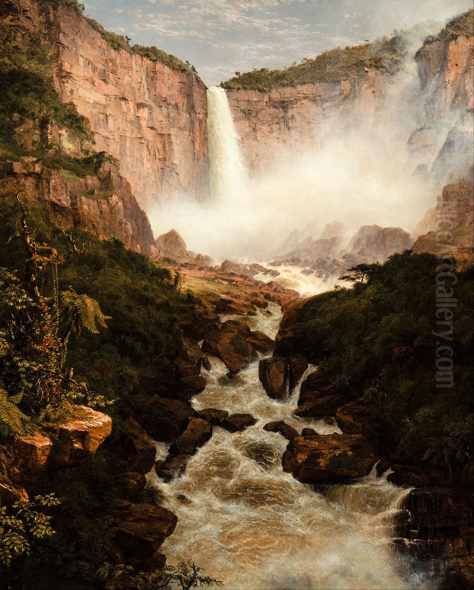 The Falls of the Tequendama near Bogota, New Granada Oil Painting by Frederic Edwin Church The Falls of the Tequendama near Bogota, New Granada Oil Painting by Frederic Edwin Church