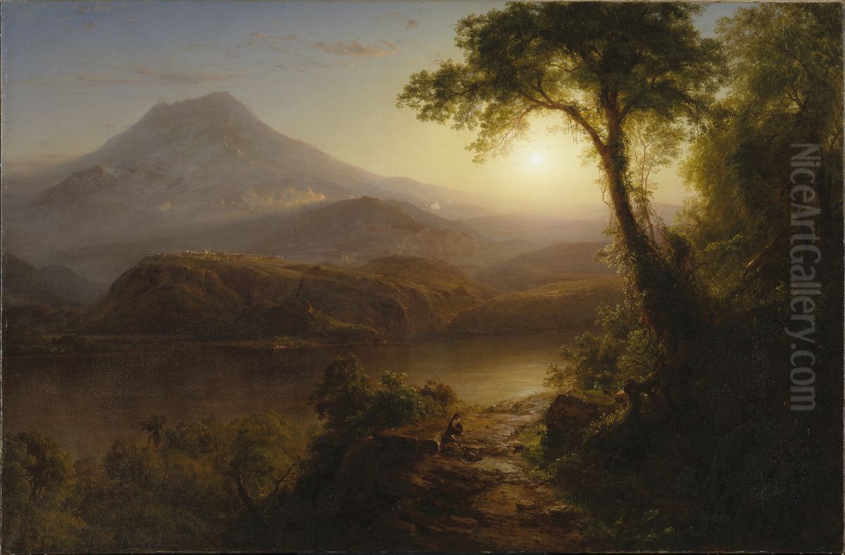 Tropical Scenery Oil Painting by Frederic Edwin Church