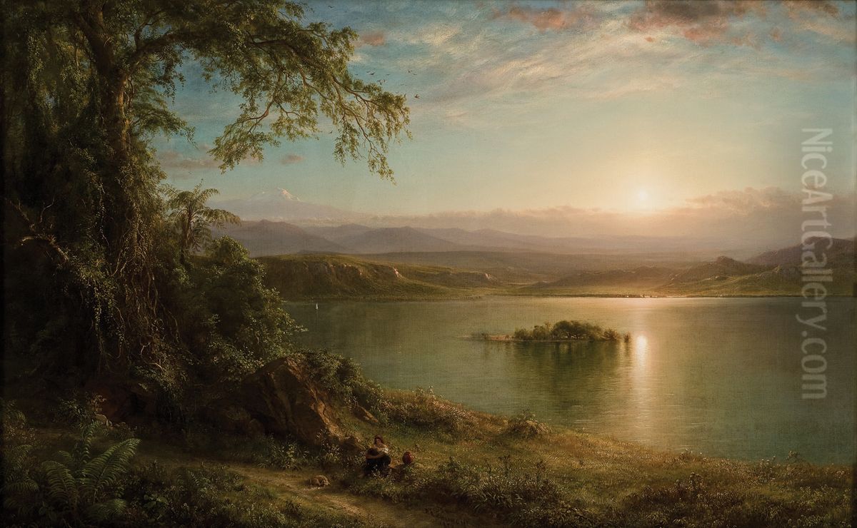 Amanecer en el tropico Oil Painting by Frederic Edwin Church
