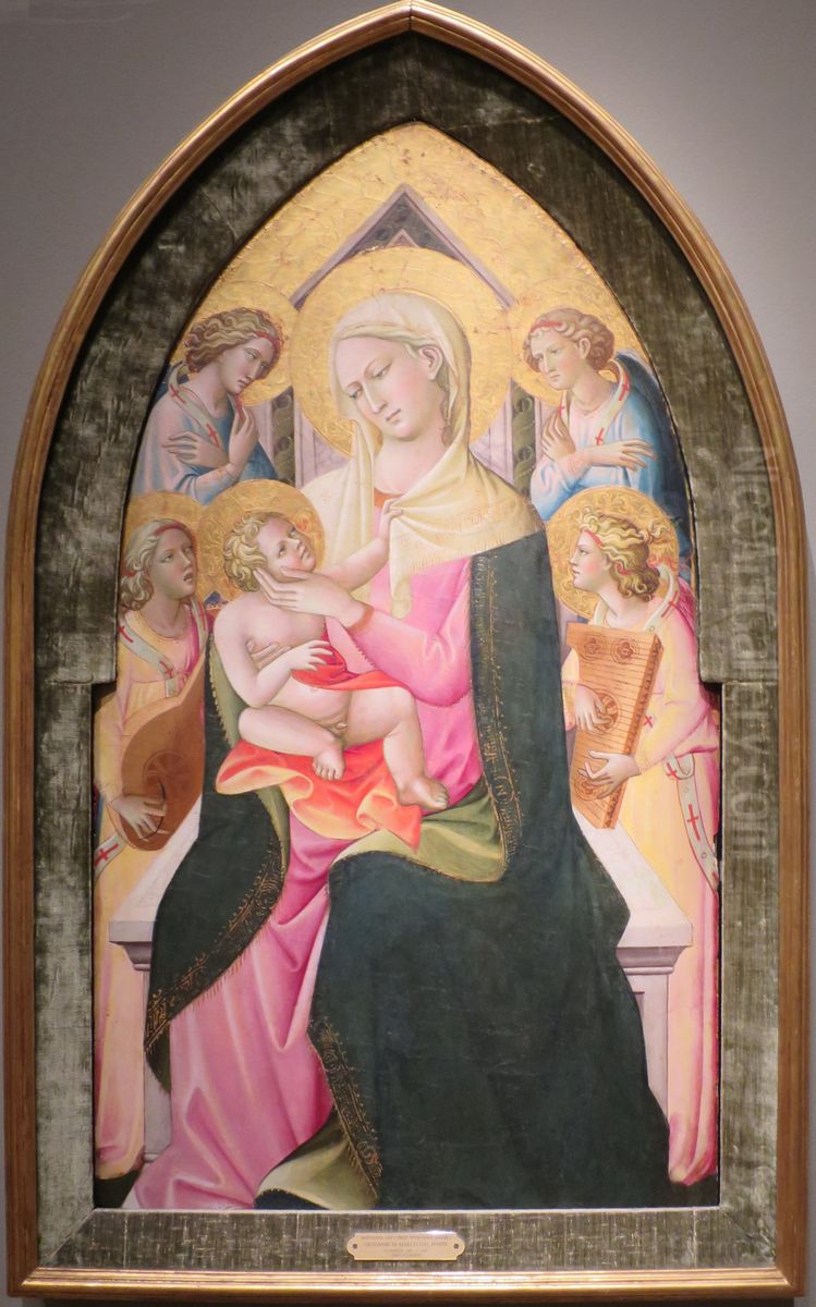 Madonna and ChildandAngels Oil Painting by Giovanni dal Ponte