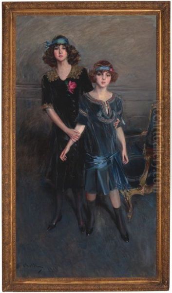 The Misses Muriel and Consuelo Vanderbilt Oil Painting by Giovanni Boldini