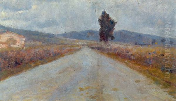 La route toscane Oil Painting by Amedeo Modigliani