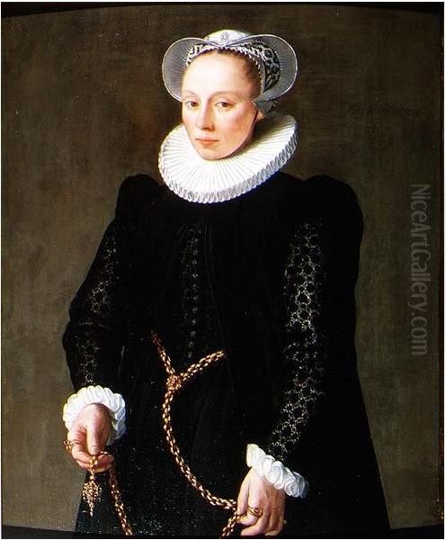 Portrait of a woman Oil Painting by Herman van der Mast