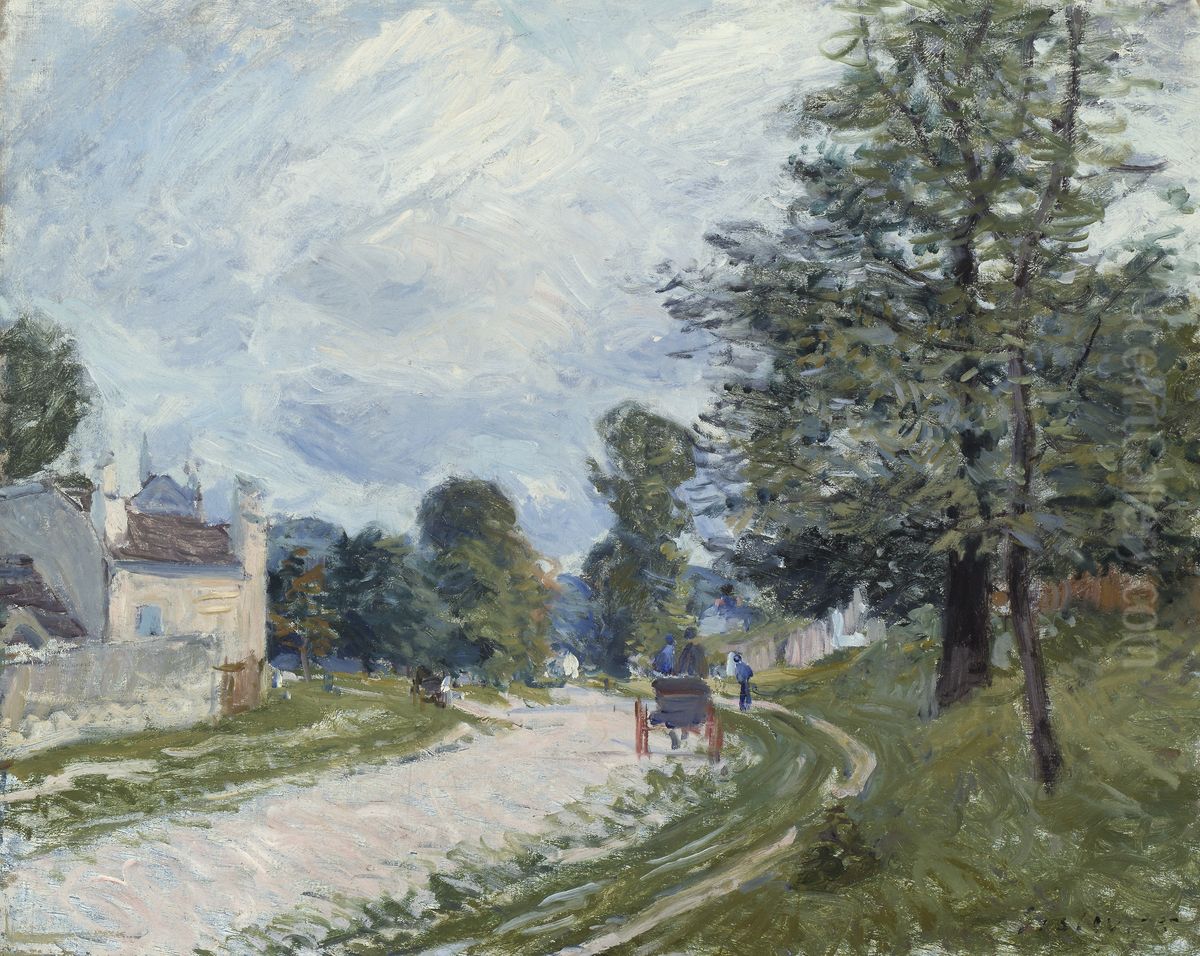 A Turn in the Road Oil Painting by Alfred Sisley