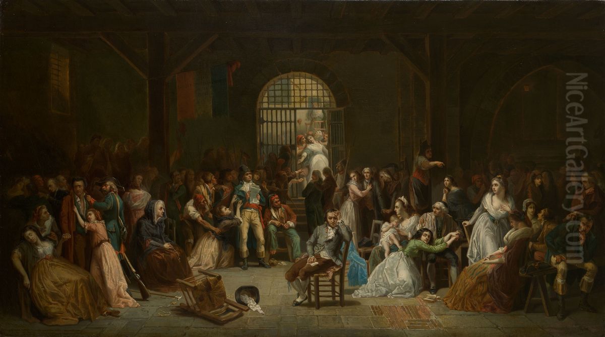 The Roll Call of the Last Victims of the Terror Oil Painting by Charles Louis Muller