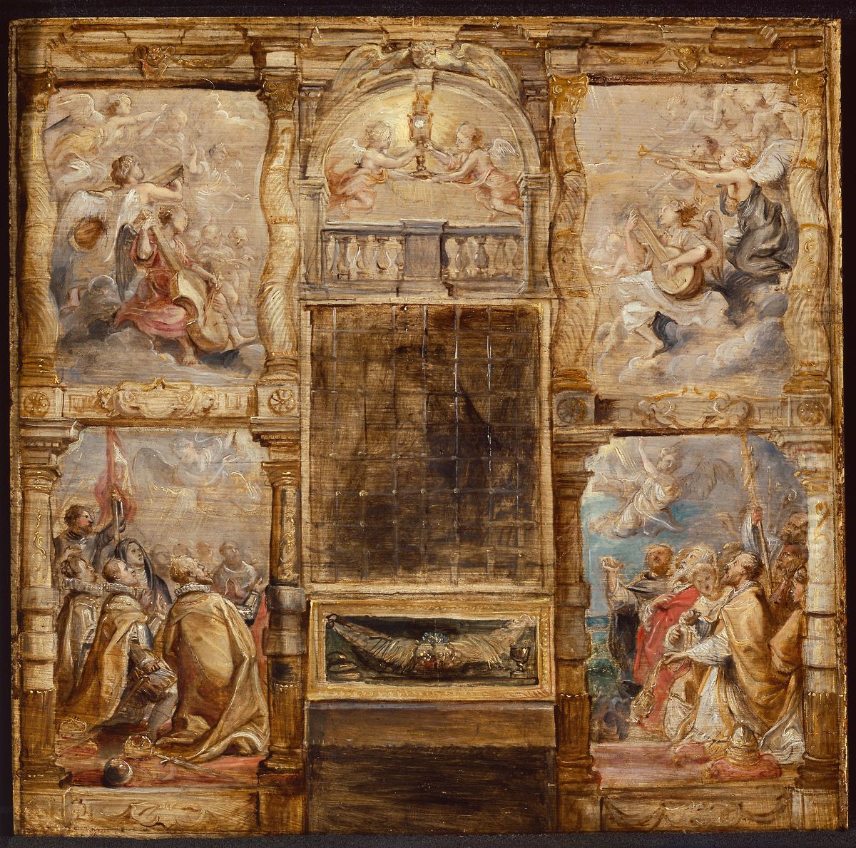 The Adoration of the Eucharist Oil Painting by (studio of) Rubens, Peter Paul