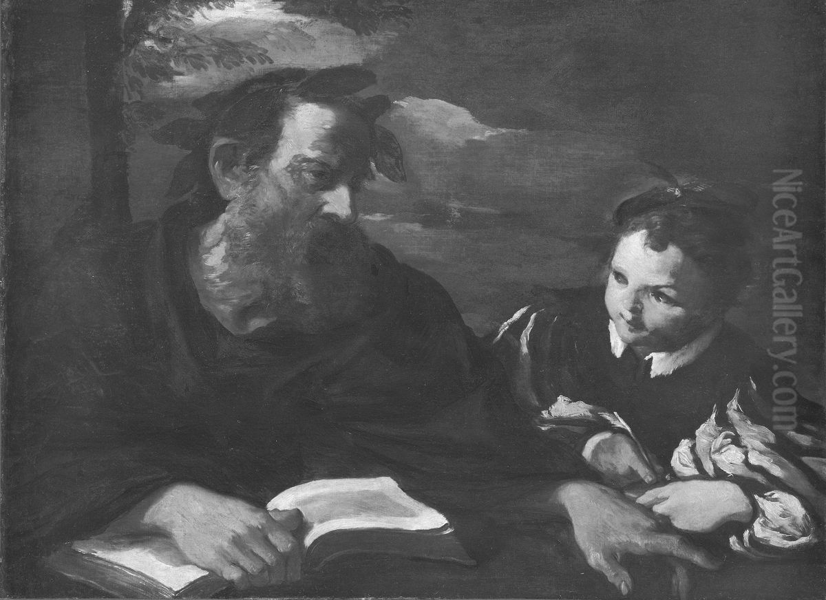 Homer Dictating Oil Painting by Pier Francesco Mola Homer Dictating Oil Painting by Pier Francesco Mola