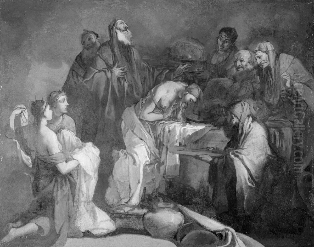 The Sacrifice of Polyxena Oil Painting by Giulio Carpioni