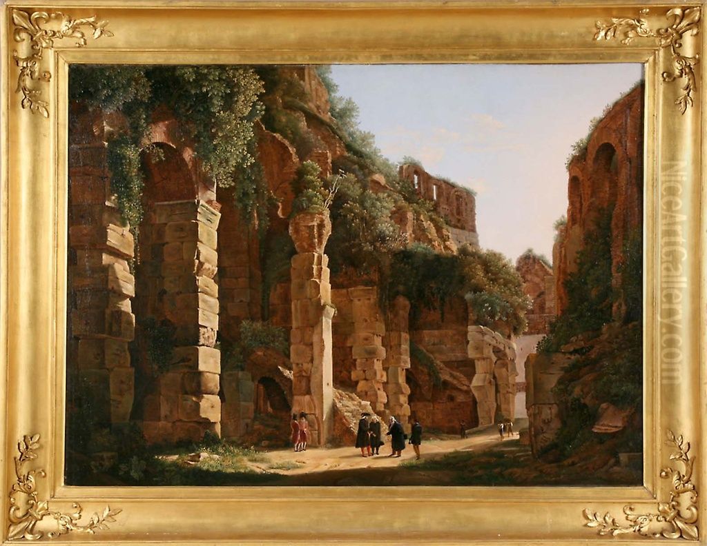 Inside the Colosseum Oil Painting by Franz Ludwig Catel