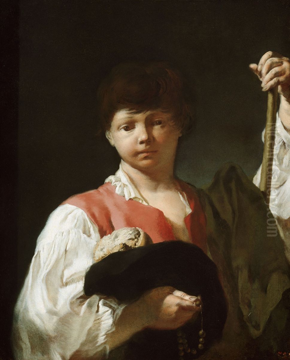 The Beggar Boy (The Young Pilgrim) Oil Painting by Giovanni Battista Piazzetta
