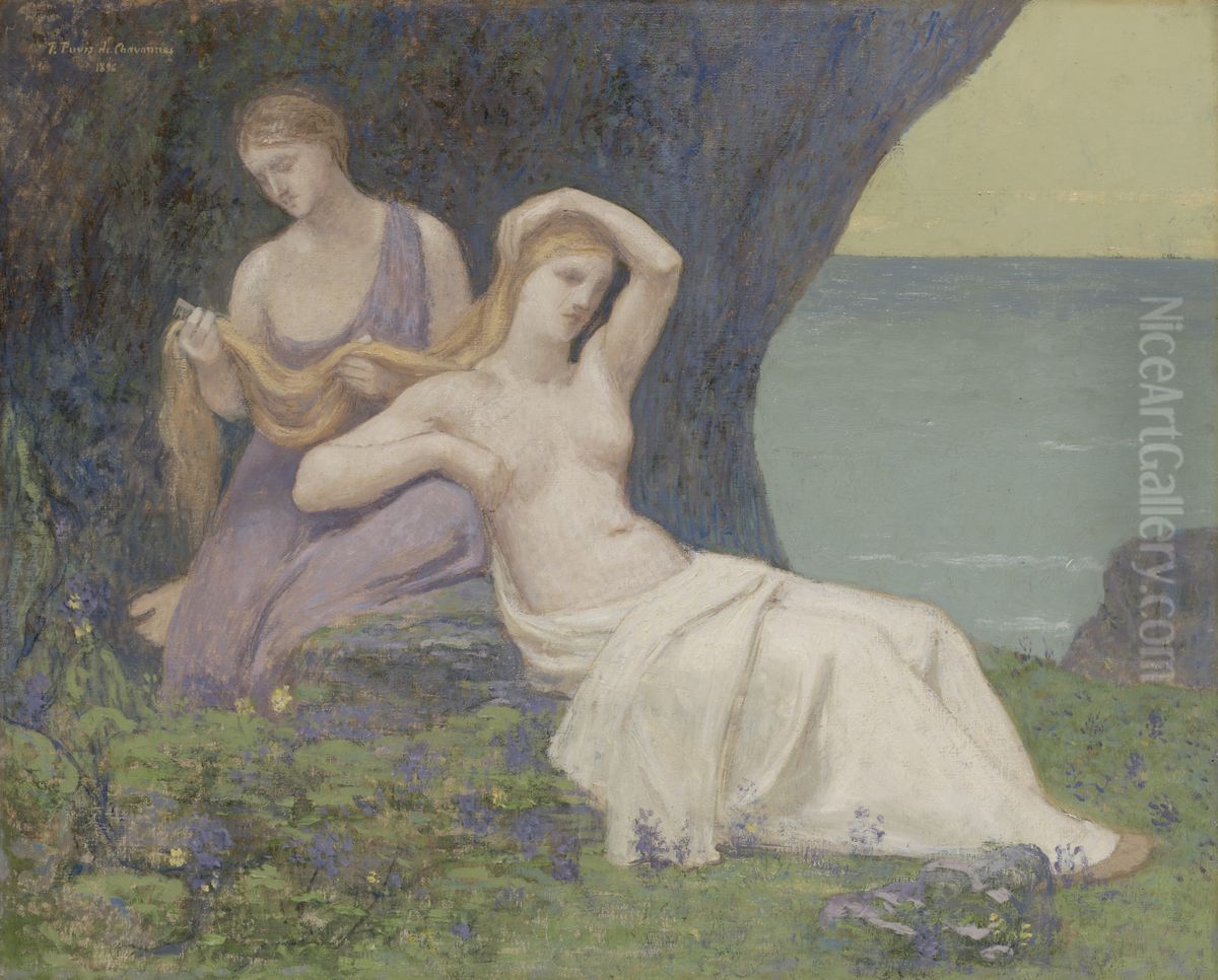 In the Heather Oil Painting by Pierre Puvis de Chavannes