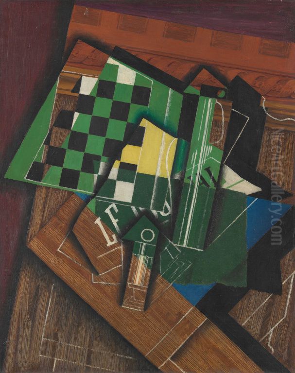 Jeu d'echecs (The Checkerboard) Oil Painting by Juan Gris
