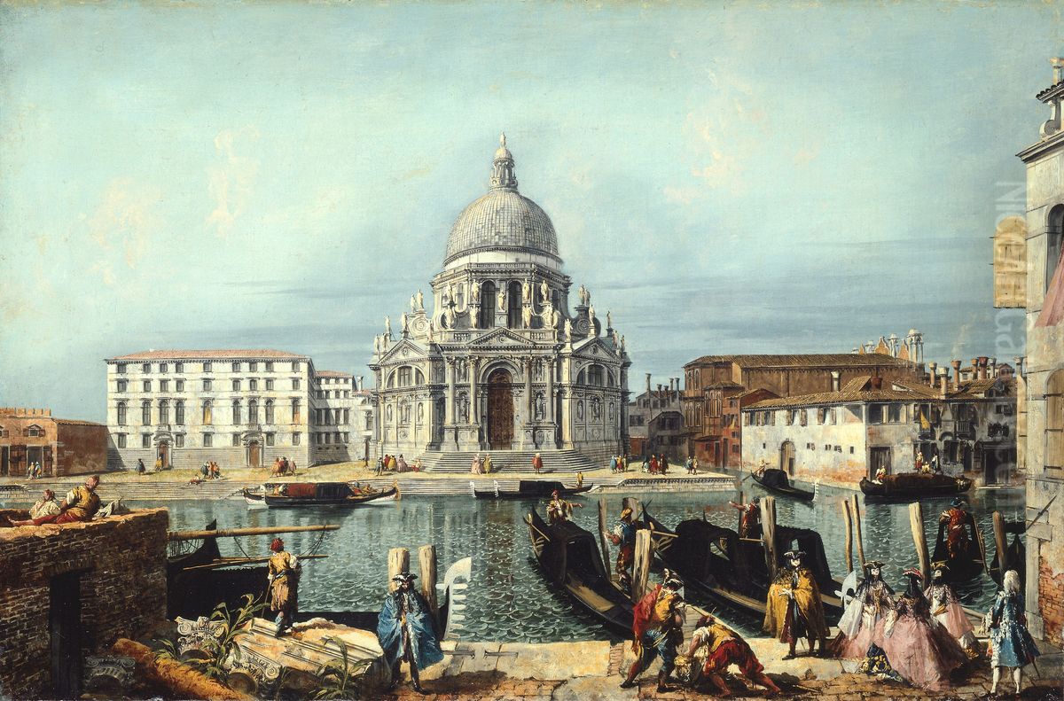 The Church of Santa Maria della Salute, Venice Oil Painting by Michele Marieschi