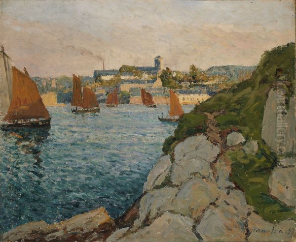 Douarnenez in Sunshine Oil Painting by Maxime Maufra
