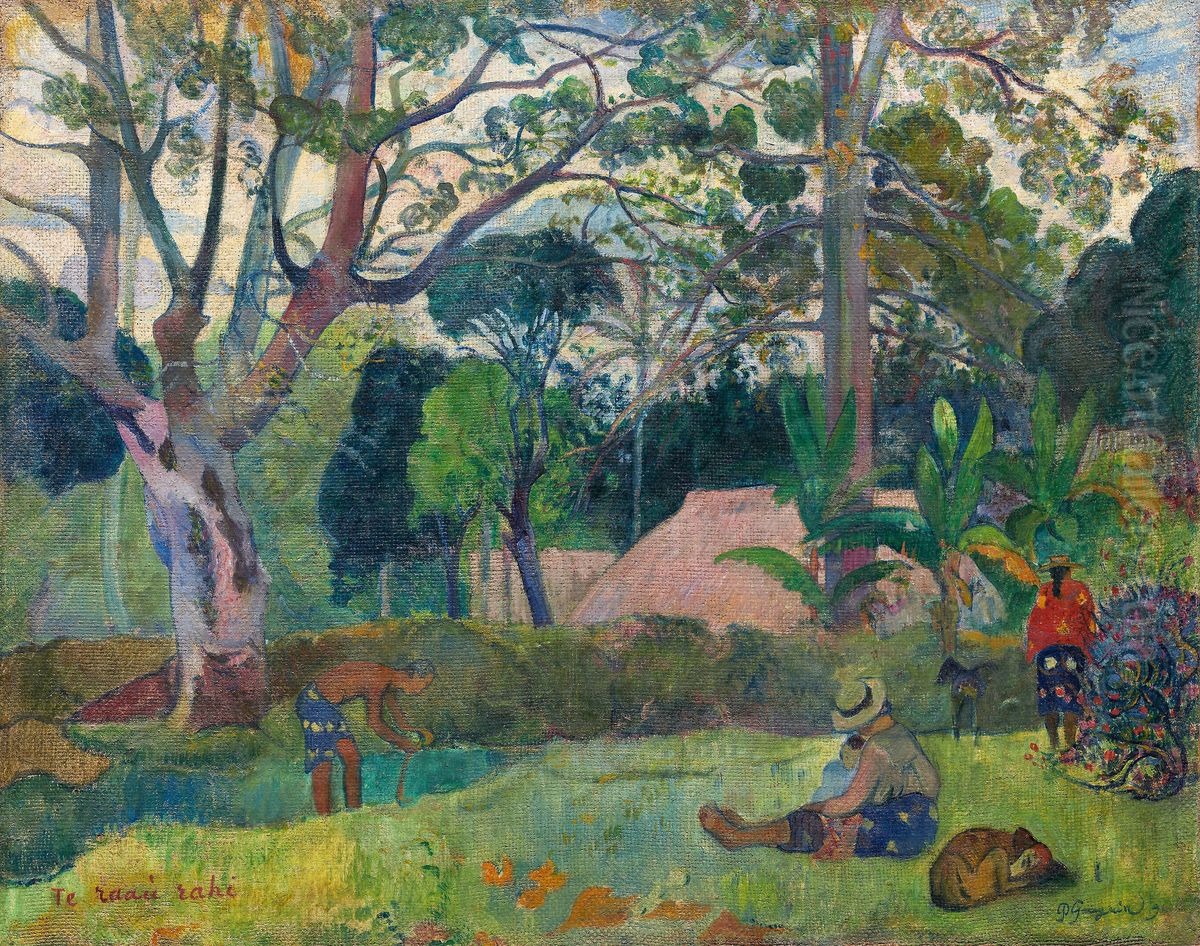 The Big Tree (Te raau rahi) Oil Painting by Paul Gauguin