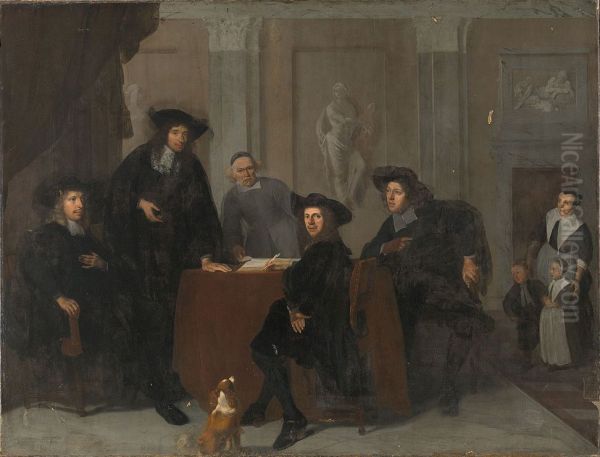 Licensing.cestina|English|francais|makedonski|Nederlands|+/- Oil Painting by Jacob Ochtervelt