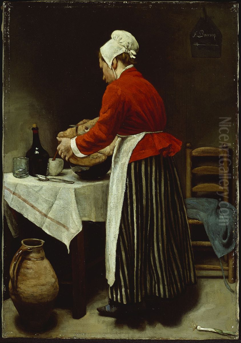 The Maid Oil Painting by Francois Bonvin