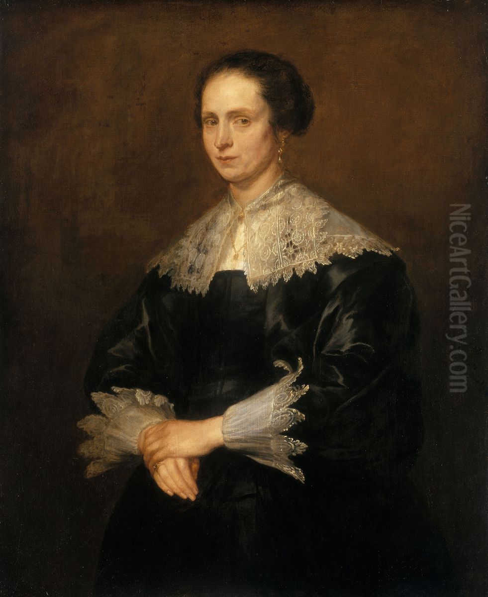 Helena Tromper Du Bois Oil Painting by Sir Anthony Van Dyck