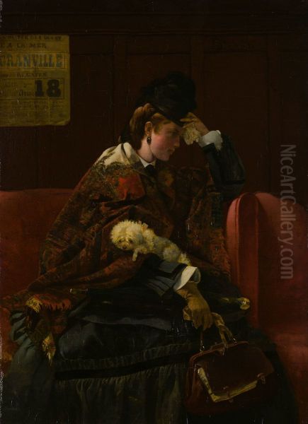 At the Railway Station Oil Painting by Alfred Stevens