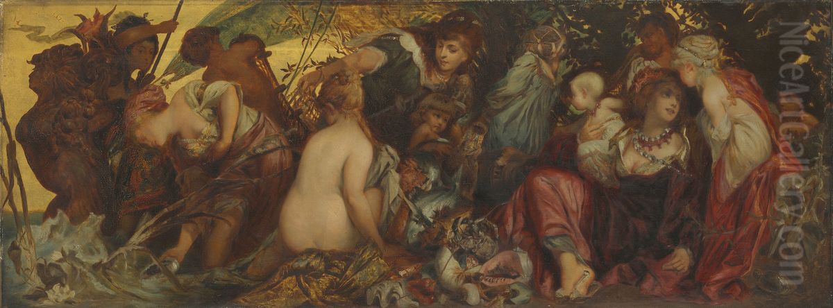 Treasures of the Sea Oil Painting by Hans Makart