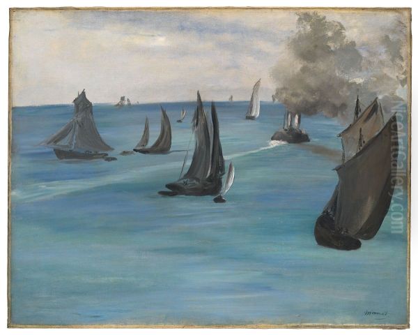 Sea View, Calm Weather (Vue de mer, temps calme) Oil Painting by Edouard Manet