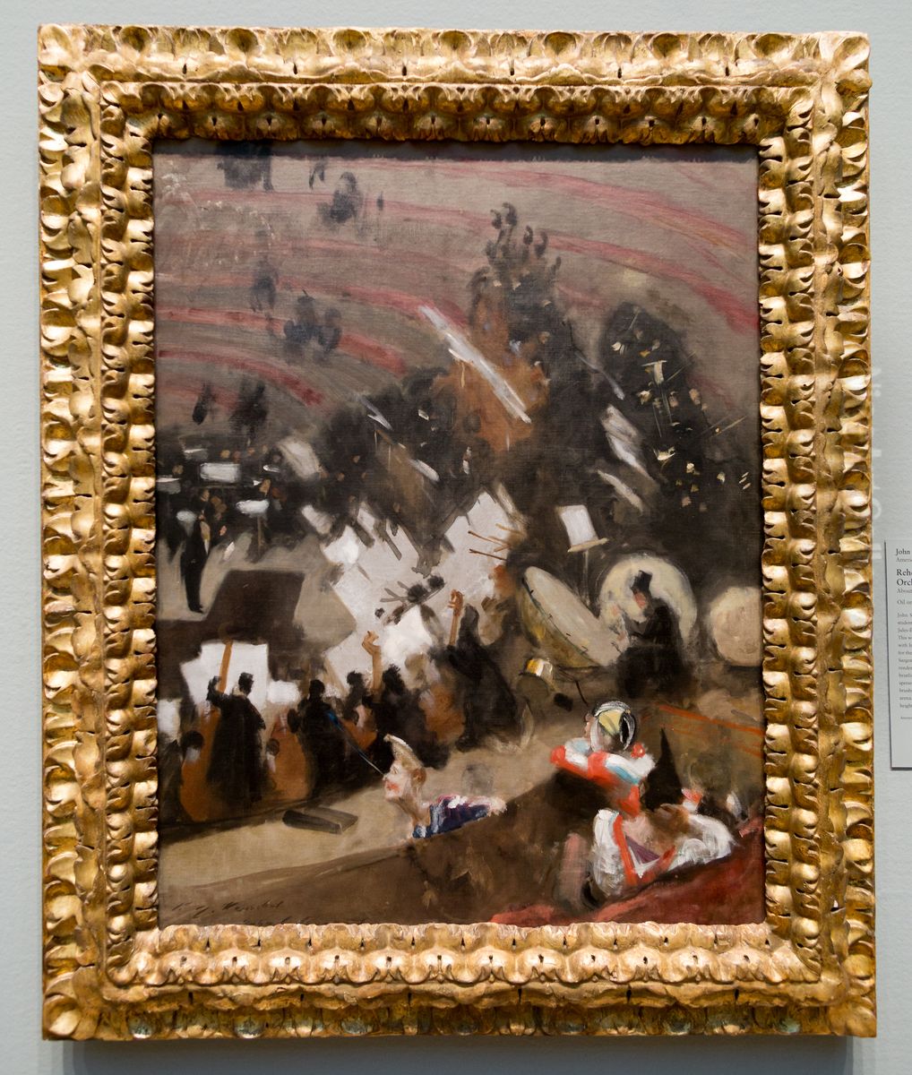 Rehearsal of the Pasdeloup Orchestra at the Cirque d'Hiver Oil Painting by John Singer Sargent