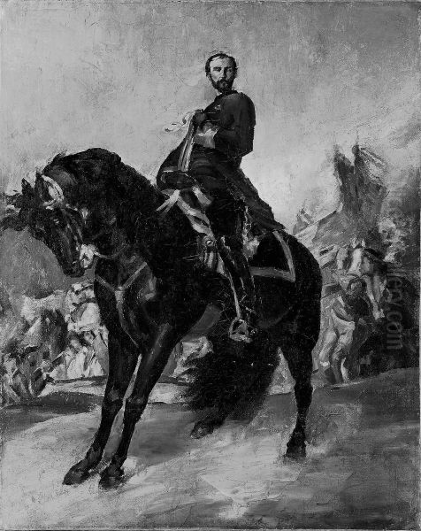 General Juan Prim (1814-1870) Oil Painting by Regnault Henri