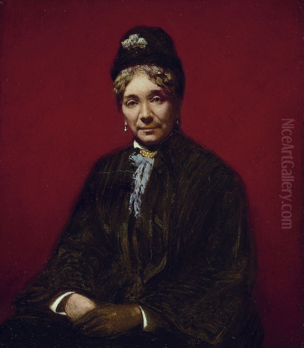 Mrs. Sanford Robinson Gifford (Mary Cecilia Gifford) Oil Painting by Sanford Robinson Gifford