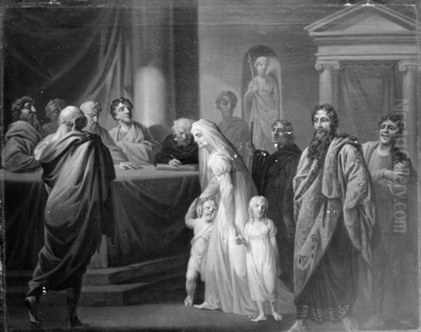Plutus, IV akt, 4. scene Oil Painting by Christian August Lorentzen