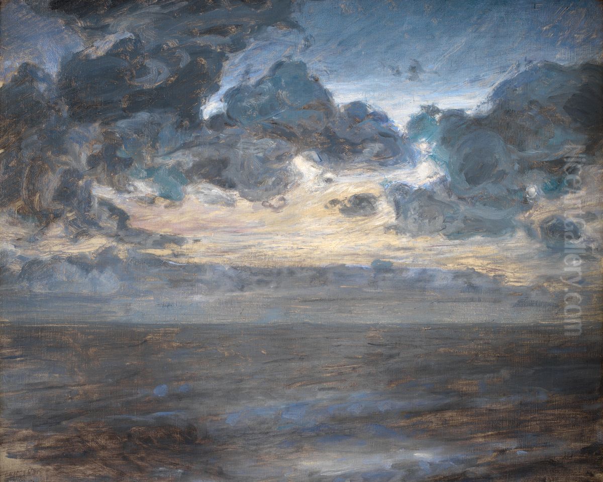 Skt. Hans nat ved Tisvilde strand Oil Painting by Julius Paulsen